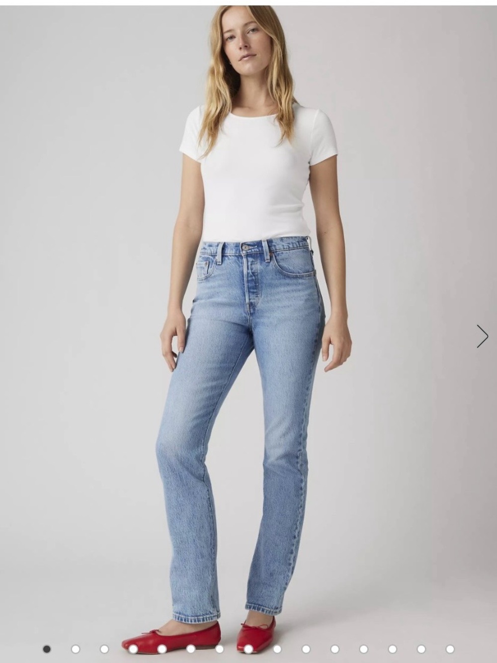 Levi's 501 Light Wash High-Rise Straight Jeans - Women